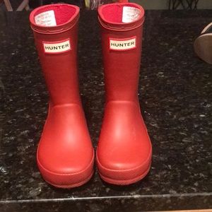 Toddler red HUNTER rain boots